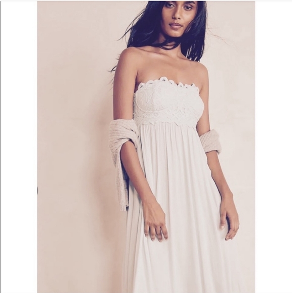 NWT Free People Adella Maxi Dress White - Picture 5 of 8